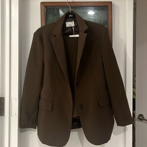 Oversized blazer and pleated trouser set